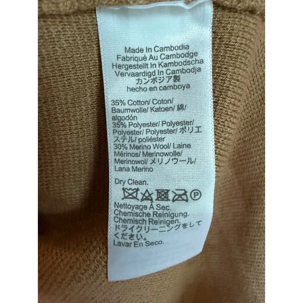 J.Crew Cardigan Sweater Blazer Heather Khaki Wool Blend Classic Preppy Large NWT